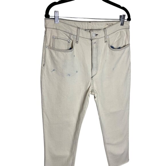 Rag & Bone Nina High Rise Ankle Slim Straight Jeans in Half Moon-sz 31 - Picture 9 of 12